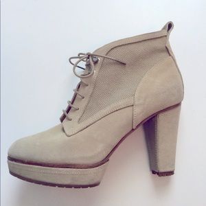 Rag & Bone Leather Suede Lace Up Boot Platform 7